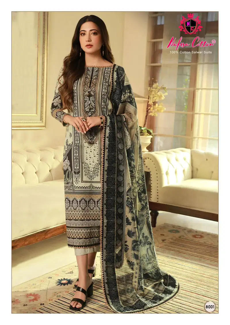 Mahera Vol 8 By Nafisa Karachi Cotton Dress Material Suppliers In India